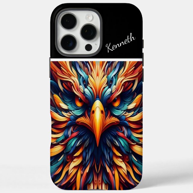 Funda iPhone 16 Pro Max Furia de plumas de águila (Reverso)
