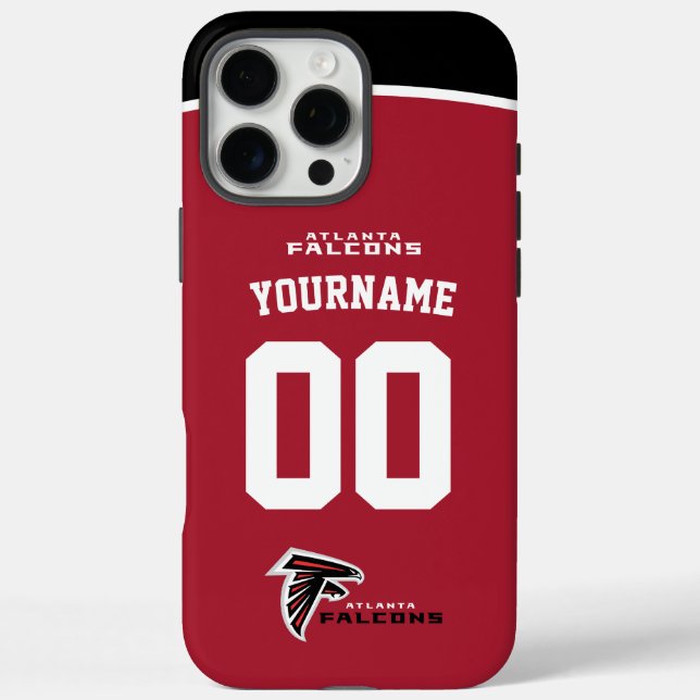 Funda iPhone 16 Pro Max Fútbol Americano de Falcons Personalizado (Reverso)