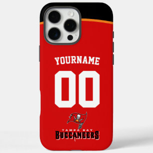 Funda iPhone 16 Pro Max Fútbol Americano de Jersey de Buccaneros Personali