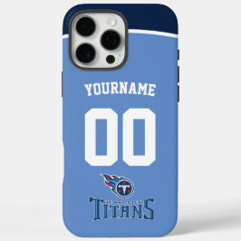 Funda iPhone 16 Pro Max Fútbol Americano de Jersey de Titans Personalizado