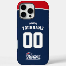 Funda iPhone 16 Pro Max Fútbol Americano de Jersey para Patriotas Personal