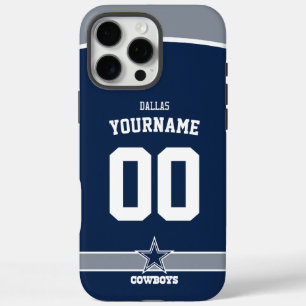 Funda iPhone 16 Pro Max Fútbol Americano de Jersey para Vaqueros Personali