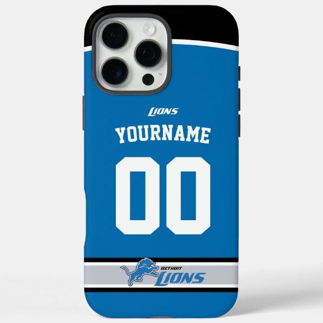 Funda iPhone 16 Pro Max Fútbol Americano de Leones Personalizados (Reverso)