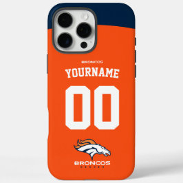 Funda iPhone 16 Pro Max Fútbol Americano Personalizado de Jersey de Bronco