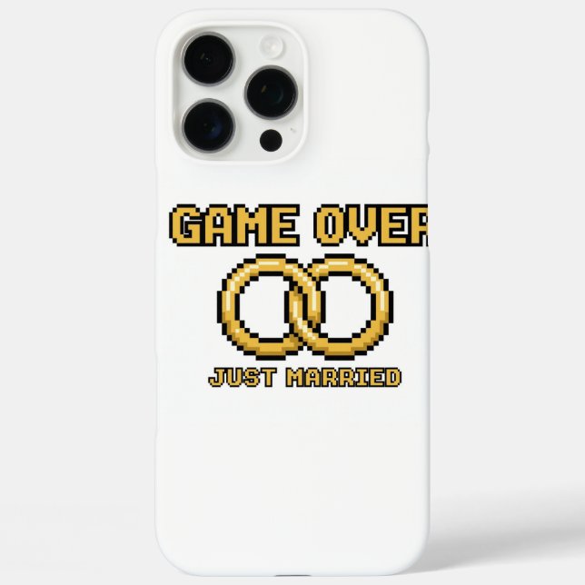 Funda iPhone 16 Pro Max Game Over Married Funny iPhone Case (Reverso )
