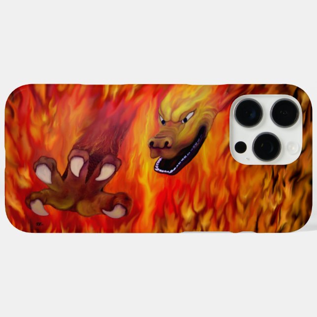 Funda iPhone 16 Pro Max Garfa de Dragón Rojo (Reverso  (Horizontal) )