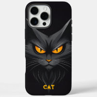 Gato negro enojado personalizado