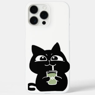 Funda iPhone 16 Pro Max Gato Negro Regordete Adorable