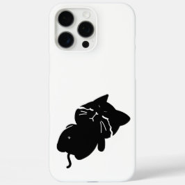 Funda iPhone 16 Pro Max Gato Negro Regordete Adorable