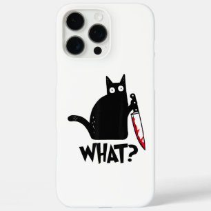Funda iPhone 16 Pro Max Gato Qué_ Gracioso Gato Negro
