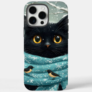 Funda iPhone 16 Pro Max Gato Winter Wonderland