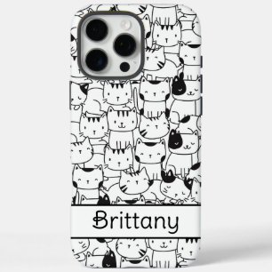 Funda iPhone 16 Pro Max Gatos Blancos Y Negros Cuidados