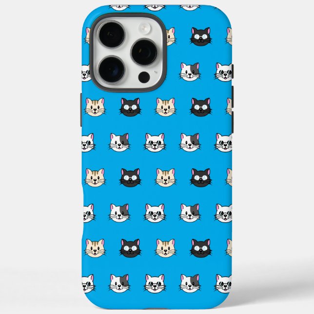 Funda iPhone 16 Pro Max Gatos con lentes de lectura y gafas de sol (Reverso)