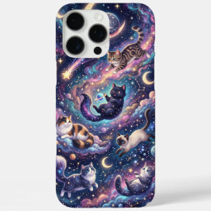 Funda iPhone 16 Pro Max Gatos Cósmicos Entre las Estrellas