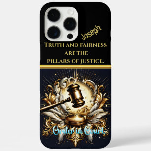 Funda iPhone 16 Pro Max Gavel en la Autoridad de Comandos Base