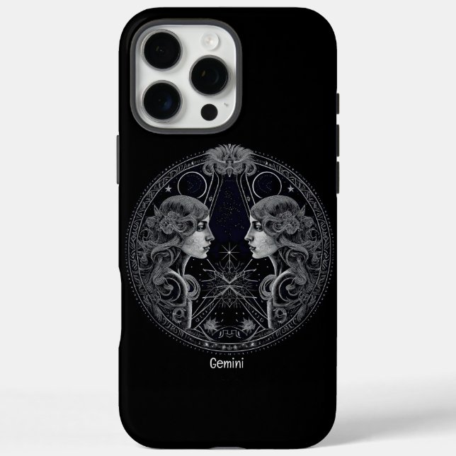 Funda iPhone 16 Pro Max Gemini Zodiac Horoscope (Reverso)