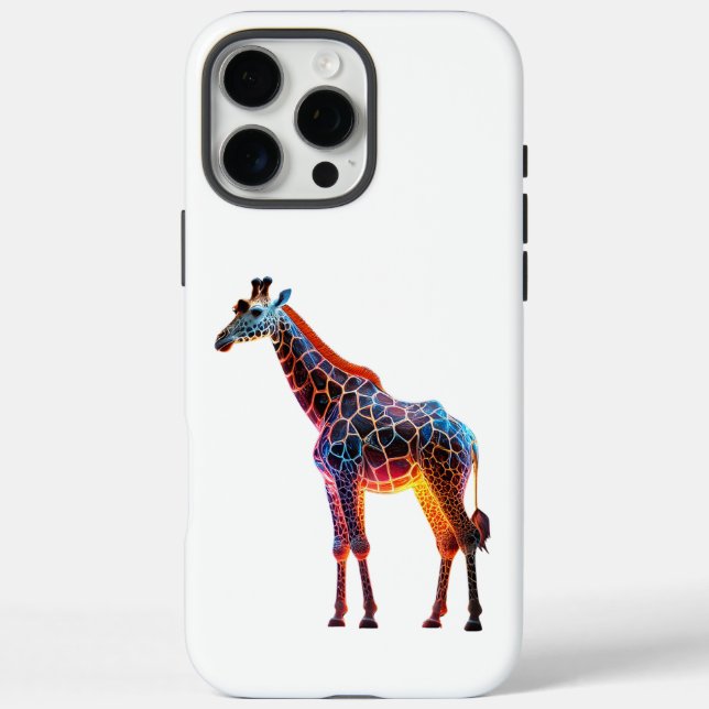 Funda iPhone 16 Pro Max Giraffe colorida (Reverso)