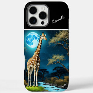 Funda iPhone 16 Pro Max Giraffe Silhouette en el río