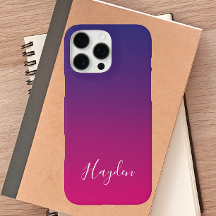 Funda iPhone 16 Pro Max Girly Bonito Purple Stylish Monogramed