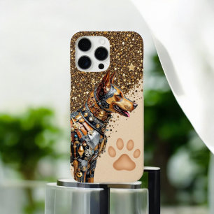 Funda iPhone 16 Pro Max Golden Doberman Glam
