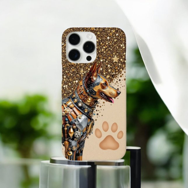 Funda iPhone 16 Pro Max Golden Doberman Glam (Subido por el creador)
