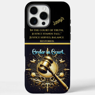 Funda iPhone 16 Pro Max Golden Gavel Ready in Grand Courtroom
