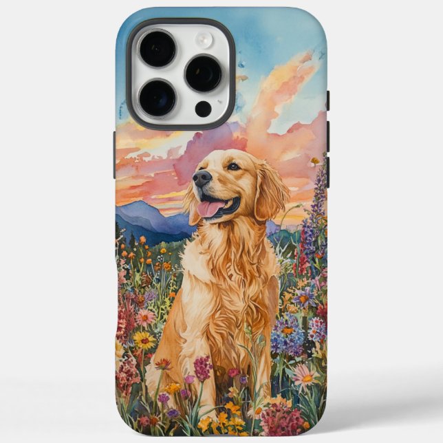 Funda iPhone 16 Pro Max Golden Retriever - Estuche para teléfono duro (Reverso)