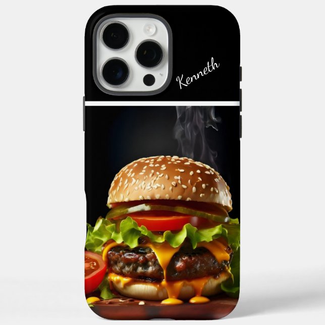 Funda iPhone 16 Pro Max Gourmet Juicy Cheeseburger (Reverso)