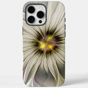 Funda iPhone 16 Pro Max Gran Flor de Marfil, Arte Fractal Moderno Abstract