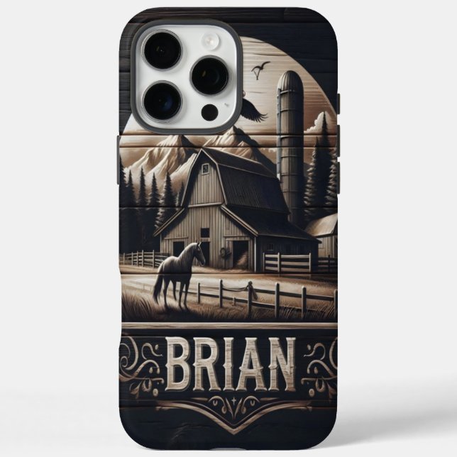 Funda iPhone 16 Pro Max Granja de montaña de Brian (Reverso)