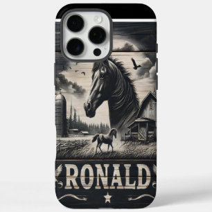 Funda iPhone 16 Pro Max Granja Rústica Con Caballo