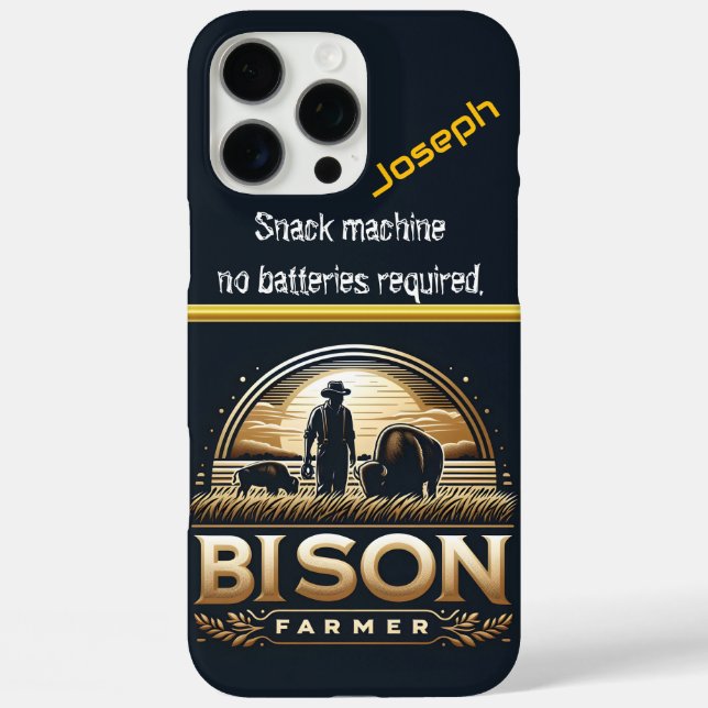 Funda iPhone 16 Pro Max Granjero de búfalos se siente orgulloso (Reverso )
