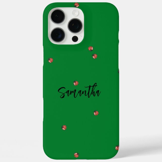 Funda iPhone 16 Pro Max Green Ladybug (Reverso )