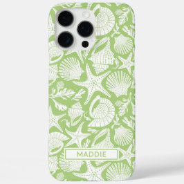 Funda iPhone 16 Pro Max Green Shells Personalized