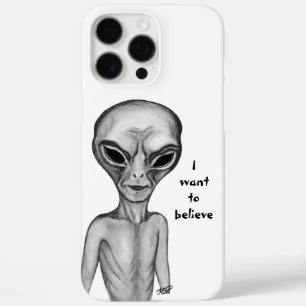 Funda iPhone 16 Pro Max Grey Alien , quiero creer