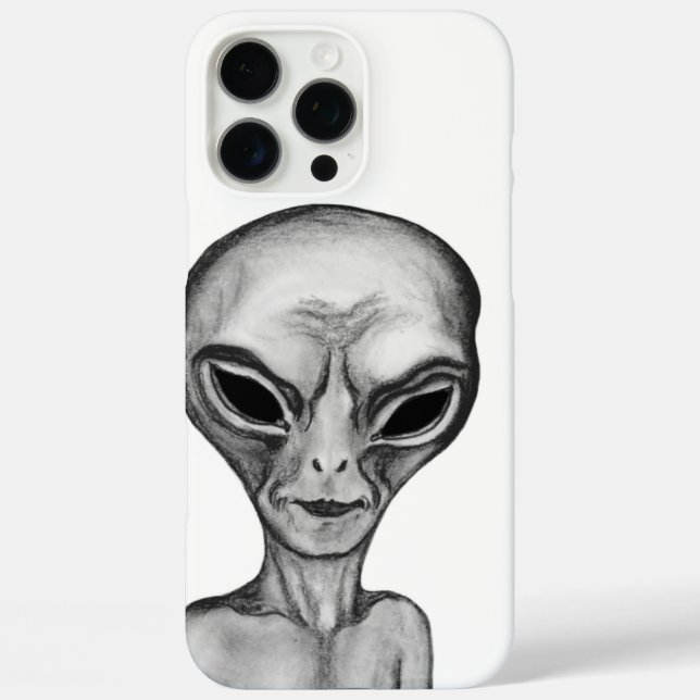 Funda iPhone 16 Pro Max Grey Alien , quiero creer (Reverso )