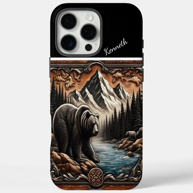 Funda iPhone 16 Pro Max Grizzly By the Stream (Reverso)