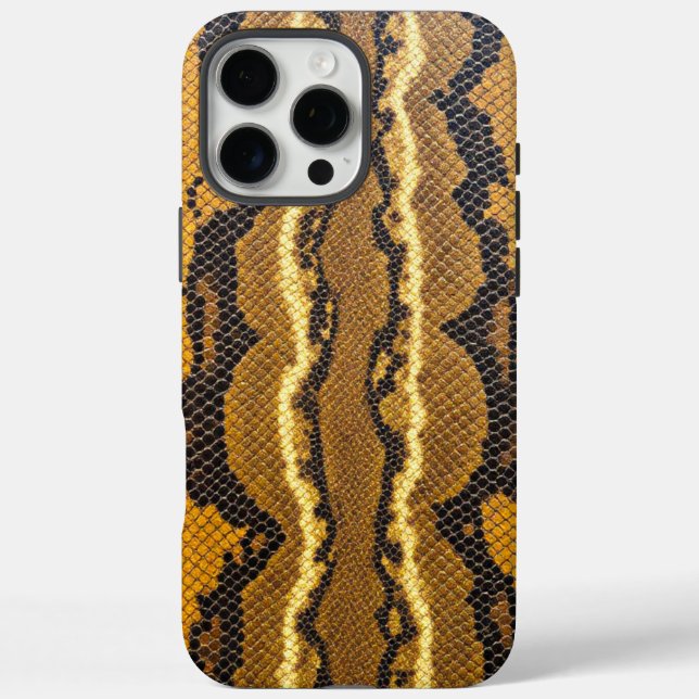 Funda iPhone 16 Pro Max Guardia de Serpientes : Piel de Leopardo Amarillo (Reverso)
