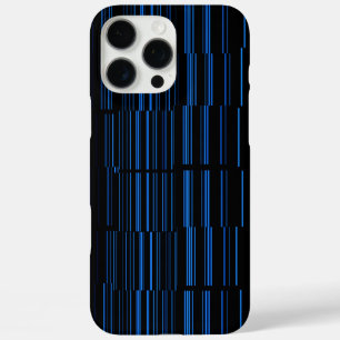 Funda iPhone 16 Pro Max Guay de patrón de rayas modernas único azul de med
