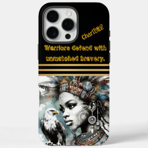 Funda iPhone 16 Pro Max Guerrero afeitado con águila regal