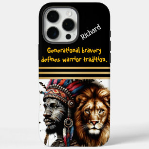 Funda iPhone 16 Pro Max Guerrero afeitado con un león