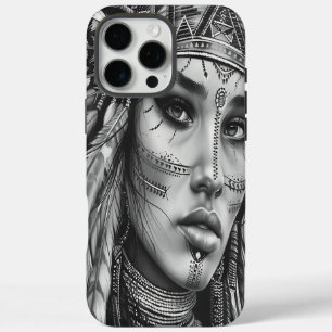 Funda iPhone 16 Pro Max Guerrero chica indio despliega fuerza