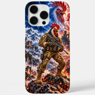 Funda iPhone 16 Pro Max Guerrero Táctico Gallo Francés Arte de Batalla Épi