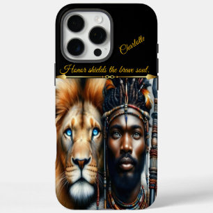 Funda iPhone 16 Pro Max Guerrero y león se unen en fuerza.
