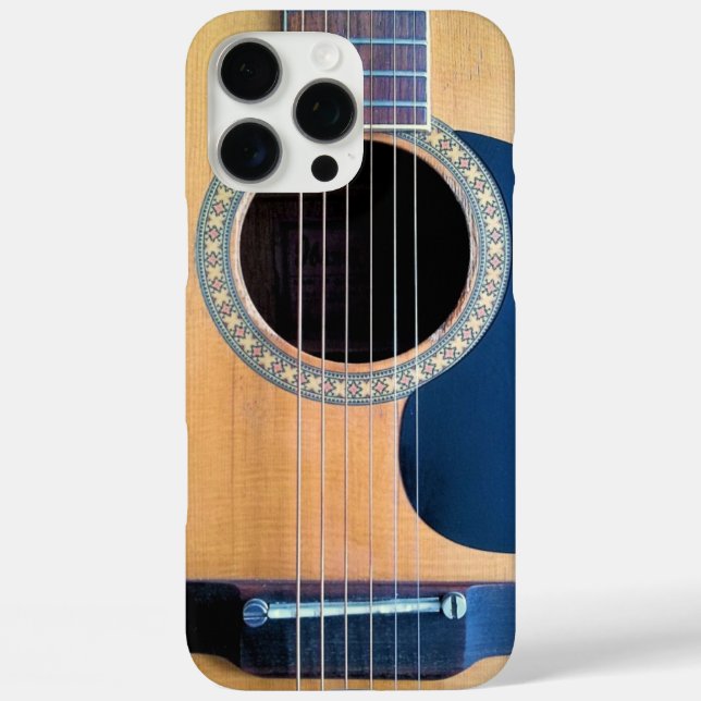 Funda iPhone 16 Pro Max Guitarra Acústica Dreadnought (Reverso )