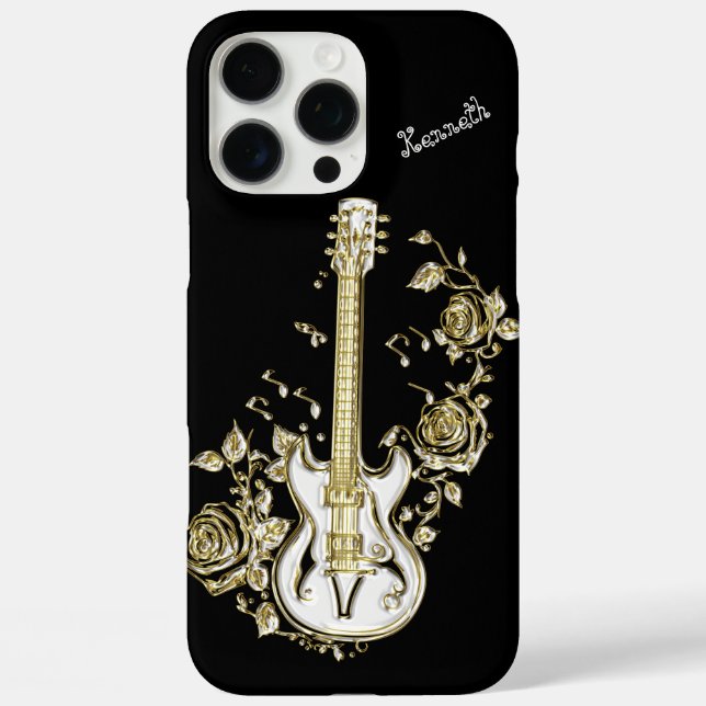 Funda iPhone 16 Pro Max Guitarra Eléctrica provoca vibraciones musicales (Reverso )