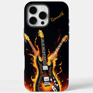 Funda iPhone 16 Pro Max Guitarras eléctricas estallaron en llamas al atard