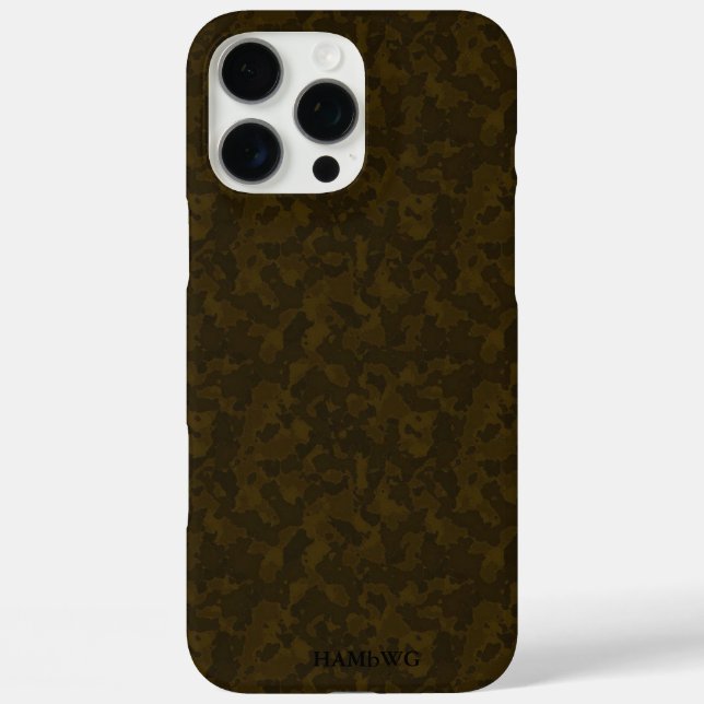 Funda iPhone 16 Pro Max HAMbyWG I pad - Camuflaje marrón (Reverso )