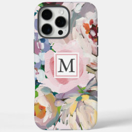 Funda iPhone 16 Pro Max Hermosa acuarela pastel con monograma