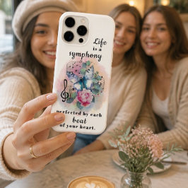 Funda iPhone 16 Pro Max Hermosa Mariposa Azul Frase Inspiradora